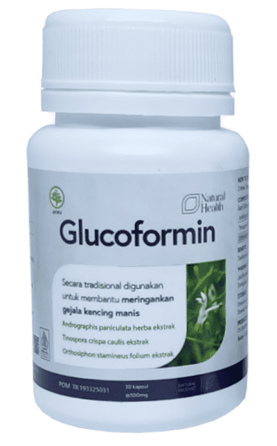 Glucoformin kapsul - kemasan, kontrol gula alami
